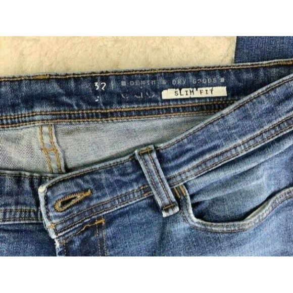 EDC Mens Jeans Size 35x32.5 (Measured) Stretch Slim Fit Med Wash - Picture 3 of 5